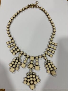 Cream Statement Bib Necklace - Unbranded